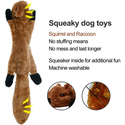 Funny Simulated Animal No Stuffing Dog Toy with Squeakers