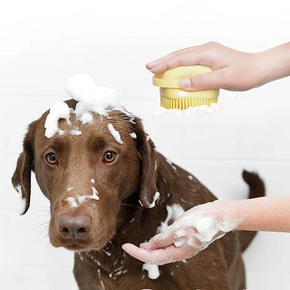 Bathroom Puppy Big Dog Cat Bath Massage Gloves Brush Soft Safety Silicone